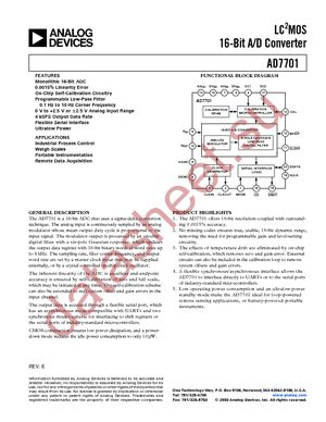 AD7701BNZ datasheet  